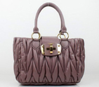 miu miu Tote Bag Lambskin Leather 88011 Purple 88011