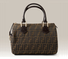 Fendi 'Chef Boston - Zucca' Logo Jacquard Satchel