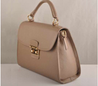 Miu Miu Tote Handbags Calf Leather 7430 Coffee