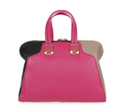 Fendi Large Chameleon Calfskin Top Zip Tote Bag F8812 Rosy&Grey&Black