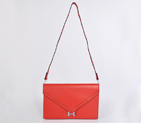 Hermes Liddy Bag clemence leather in Flame with Silver hardware