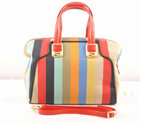 Fendi Fall Winter 2012 Pequin Tote Bag F2545 Red
