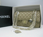 Chanel lambskin leather Apricot Flap bag with Gold chain A1122AS
