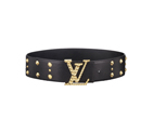 LV INITIALES CLOUS CALF LEATHER BELT