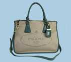 New Prada City Canvas Tote Bag BN2161B Green
