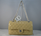 Chanel beige color with Silver chain A1112AS