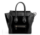 Celine Luggage Medium 1163984LBN in Suede Black