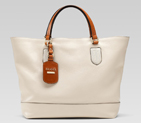 'madison' medium tote with luggage tag and metal l