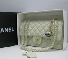 Chanel lambskin leather Beige Flap bag with Gold chain A1122BG