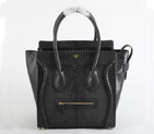 Celine Luggage Bags Medium in Snake Veins Black