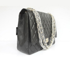 Chanel Flap Bag Quilted Black Lambskin with Gold Chain 1116 1116