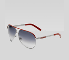 medium aviator sunglasses with gucci logo on templ