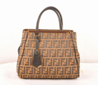 Fendi Fall Winter 2012 2Jours FF Fabric Tote Bag 8BH250S Black