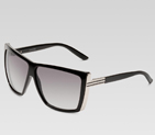medium rectangle frame sunglasses with gucci logo