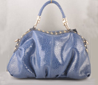 Miu Miu Tote Snake Veins Handbags 90302 Light Blue