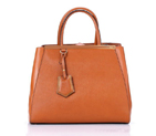 Fendi Fall Winter 2012 2Jours Camel Original Leather Tote Bag F001