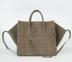 Celine Phantom Bags Suede Leather C6028B Grey