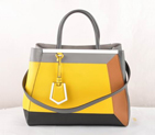Fendi '2Jours Block' leather mixed colors handbags