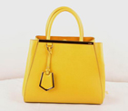Fendi Fall Winter 2012 2Jours Saffiiano Leather Tote Bag 8BH250S Yellow