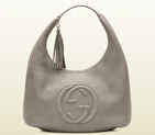 gucci soho fango color leather hobo