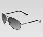 aviator sunglasses with gucci logo on temple