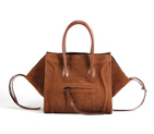 Celine Luggage Phantom Square Bags in Suede Brown