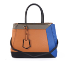Fendi '2Jours Block' leather mixed colors handbags