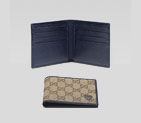 bi-fold wallet with metal gucci crest detail