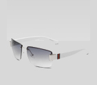 medium rimless sunglasses with gucci logo and sign