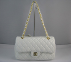 Chanel White color with Gold chain A1112WG