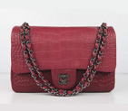 Chanel Fall Winter 2012 Croc Veins Leather Flap Bag A01112 Red A01112