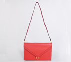 Hermes Liddy Bag clemence leather in Flame with Gold hardware