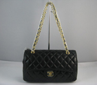 Chanel Black color with Gold chain A1112BG