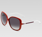 large square frame sunglasses with GG detail and s
