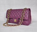 Chanel Classic 2.55 Quilted Flap Bag 1112 Purple with Gold Hardware 1112
