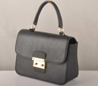 Miu Miu Tote Flap Bags Calf Leather 7428 Black 7428
