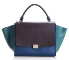 2012 Latest  Celine Trapeze Bags Original Leather 3342 Blue Brown Green