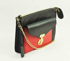 Celine Shoulder Bag Calfskin Red with Black
