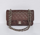 Chanel 2.55 Double Flap Bag Brown with Silver Hardware 1112