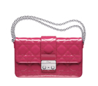 Dior New Lock pouch in raspberry patent leather S0435PVRK M340