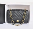 Chanel A47600 Black Original Caviar Leather Jumbo Flap Bag Gold A47600