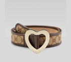 belt with heart-shaped buckle and engraved gucci s