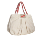 ivory zucca canvas 'New Forever' chain bag