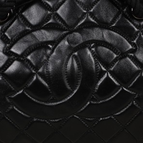 2013 Chanel 47490 Shoulder Bag Sheepskin Leather Black