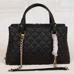 2013 Chanel Classic Caviar Leather Two Handle Bag A66056 Black