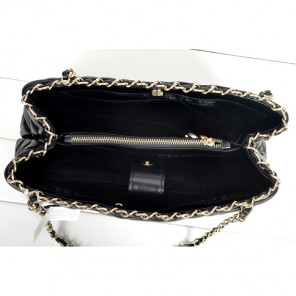 2013 Chanel Shopping Bag Sheepskin Leather A62016 Black