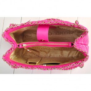 2013 Chanel Shopping Bag Sheepskin Leather A62016 Rose