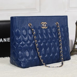 2013 Chanel Shoulder Bag Sheepskin Leather A2241 Royal blue
