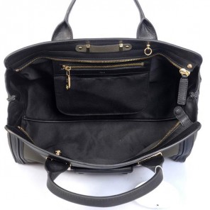 2013 Chloe alice leather tote handbag 322272 black&blackish green