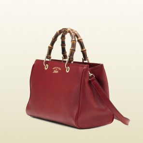 2013 Gucci bamboo shopper leather tote